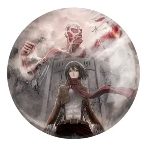 پیکسل بزرگ میکاسا و تایتان غول آسا انیمه اتک آن تایتان Attack on Titan