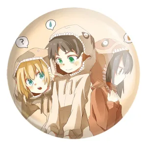 پیکسل بزرگ میکاسا و ارن و ارمین انیمه اتک آن تایتان Attack on Titan