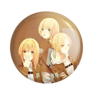 پیکسل هیستوریا و ارمین و آنی انیمه اتک آن تایتان Attack on Titan