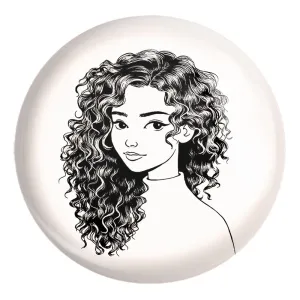پیکسل بزرگ دختر مو فرفری