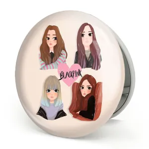 آینه تاشو گروه بلک پینک Black Pink