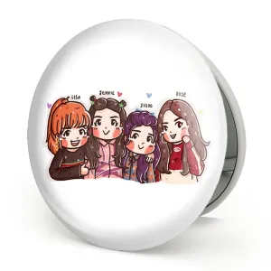 آینه تاشو گروه بلک پینک Black Pink