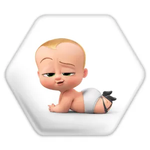 پیکسل شش ضلعی بچه رئیس Boss Baby
