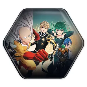 پیکسل شش ضلعی انیمه مرد تک مشتی One Punch Man