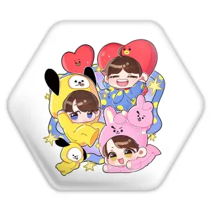 پیکسل شش ضلعی گروه بی تی اس BTS