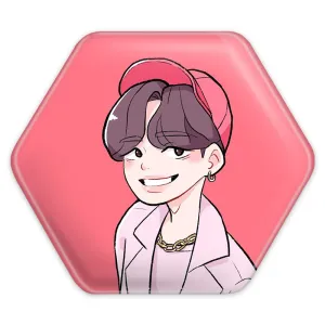 پیکسل شش ضلعی شوگا Suga گروه بی تی اس BTS