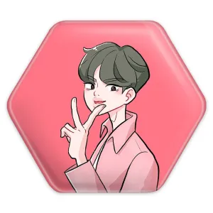 پیکسل شش ضلعی جین Jin گروه بی تی اس BTS