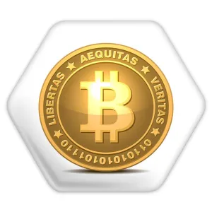 پیکسل شش ضلعی ارز دیجیتال بیت کوین