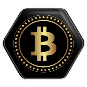 پیکسل شش ضلعی ارز دیجیتال بیت کوین