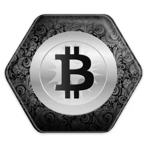 پیکسل شش ضلعی ارز دیجیتال بیت کوین