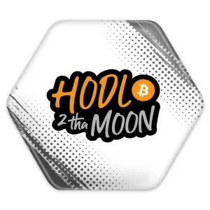 پیکسل شش ضلعی HODL Bitcoin 2 The Moon