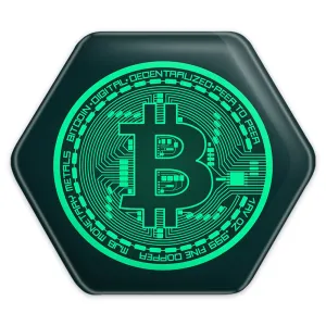 پیکسل شش ضلعی ارز دیجیتال بیت کوین