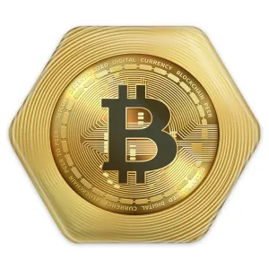 پیکسل شش ضلعی ارز دیجیتال بیت کوین