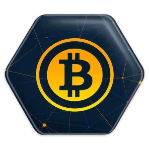 پیکسل شش ضلعی ارز دیجیتال بیت کوین