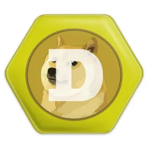 پیکسل شش ضلعی ارز دیجیتال دوج کوین