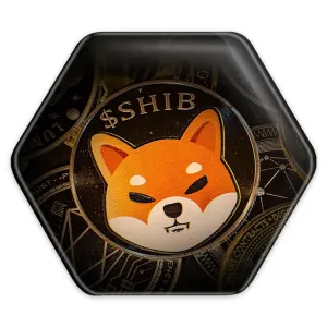 پیکسل شش ضلعی ارز دیجیتال شیبا اینو Shiba Inu