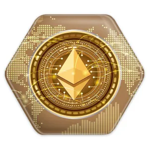 پیکسل شش ضلعی ارز دیجیتال اتریوم