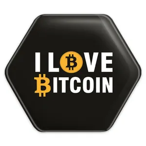 پیکسل شش ضلعی I Love Bitcoin
