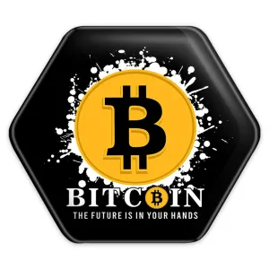 پیکسل شش ضلعی ارز دیجیتال بیت کوین