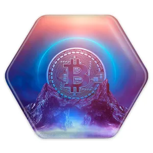 پیکسل شش ضلعی ارز دیجیتال بیت کوین