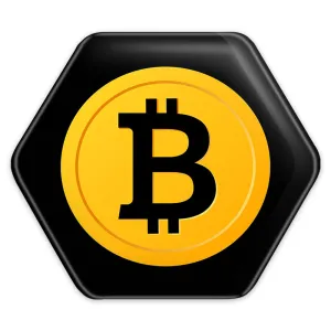 پیکسل شش ضلعی ارز دیجیتال بیت کوین