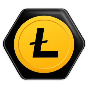 پیکسل شش ضلعی ارز دیجیتال لایت کوین