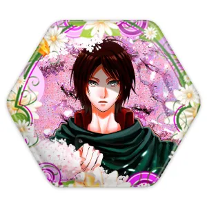 پیکسل شش ضلعی ارن یگر انیمه اتک آن تایتان Attack on Titan