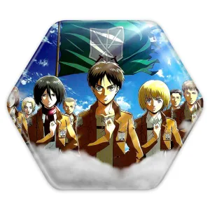 پیکسل شش ضلعی جوخه اروین انیمه اتک آن تایتان Attack on Titan