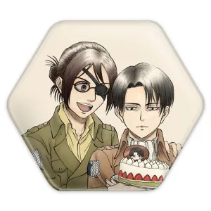 پیکسل شش ضلعی هانجی و لیوای انیمه اتک آن تایتان Attack on Titan