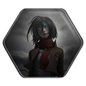 پیکسل شش ضلعی میکاسا آکرمن انیمه اتک آن تایتان Attack on Titan