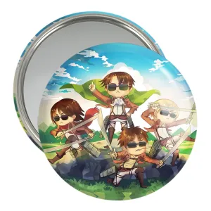 آینه جیبی لیوای و ارن و میکاسا و آرمین انیمه اتک آن تایتان Attack on Titan