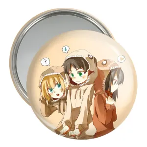 آینه جیبی آرمین و میکاسا و ارن انیمه اتک آن تایتان Attack on Titan