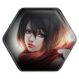 پیکسل شش ضلعی میکاسا آکرمن انیمه اتک آن تایتان Attack on Titan