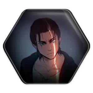 پیکسل شش ضلعی ارن یگر انیمه اتک آن تایتان Attack on Titan