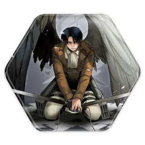 پیکسل شش ضلعی لیوای آکرمن انیمه اتک آن تایتان Attack on Titan