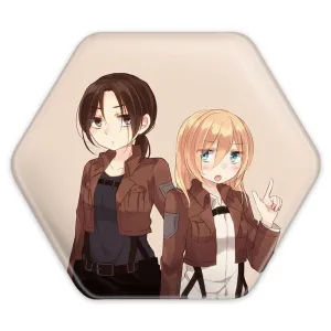 پیکسل شش ضلعی یمیر و هیستوریا انیمه اتک آن تایتان Attack on Titan