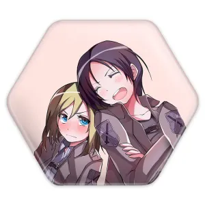 پیکسل شش ضلعی هیستوریا و یمیر انیمه اتک آن تایتان Attack on Titan
