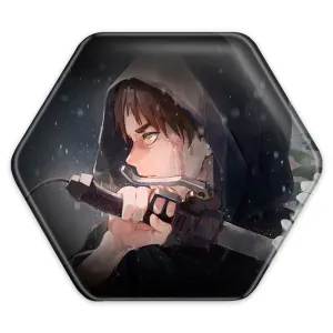پیکسل شش ضلعی ارن یگر انیمه اتک آن تایتان Attack on Titan