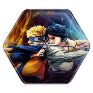 پیکسل شش ضلعی ناروتو و ساسکه انیمه ناروتو Naruto