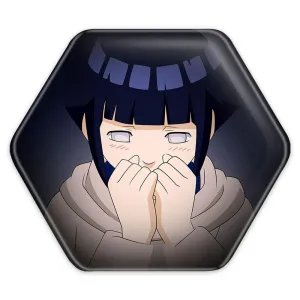 پیکسل شش ضلعی هیناتا هیوگا انیمه ناروتو Naruto