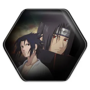 پیکسل شش ضلعی ایتاچی و ساسکه انیمه ناروتو Naruto