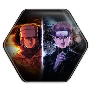 پیکسل شش ضلعی ناروتو و ساسکه انیمه ناروتو Naruto