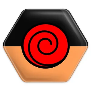 پیکسل شش ضلعی خاندان اوزوماکی انیمه ناروتو Naruto