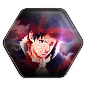 پیکسل شش ضلعی اوبیتو اوچیها انیمه ناروتو Naruto
