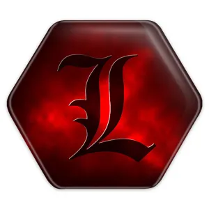 پیکسل شش ضلعی ال انیمه دفترچه مرگ Death Note