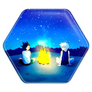 پیکسل شش ضلعی گون و کیلوا انیمه هانتر ایکس هانتر Hunter × Hunter