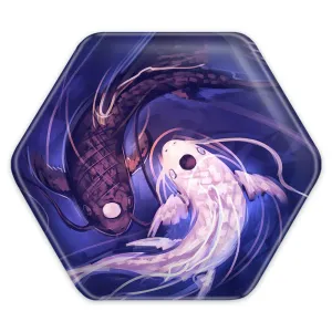 پیکسل شش ضلعی یین و یانگ انیمه آواتار Avatar