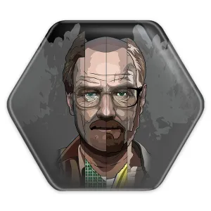 پیکسل شش ضلعی والتر وایت سریال بریکینگ بد Breaking Bad