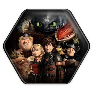 پیکسل شش ضلعی اژدها سواران DreamWorks Dragons