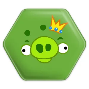 پیکسل شش ضلعی لئونارد پرندگان خشمگین Angry Birds